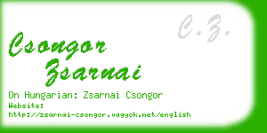 csongor zsarnai business card